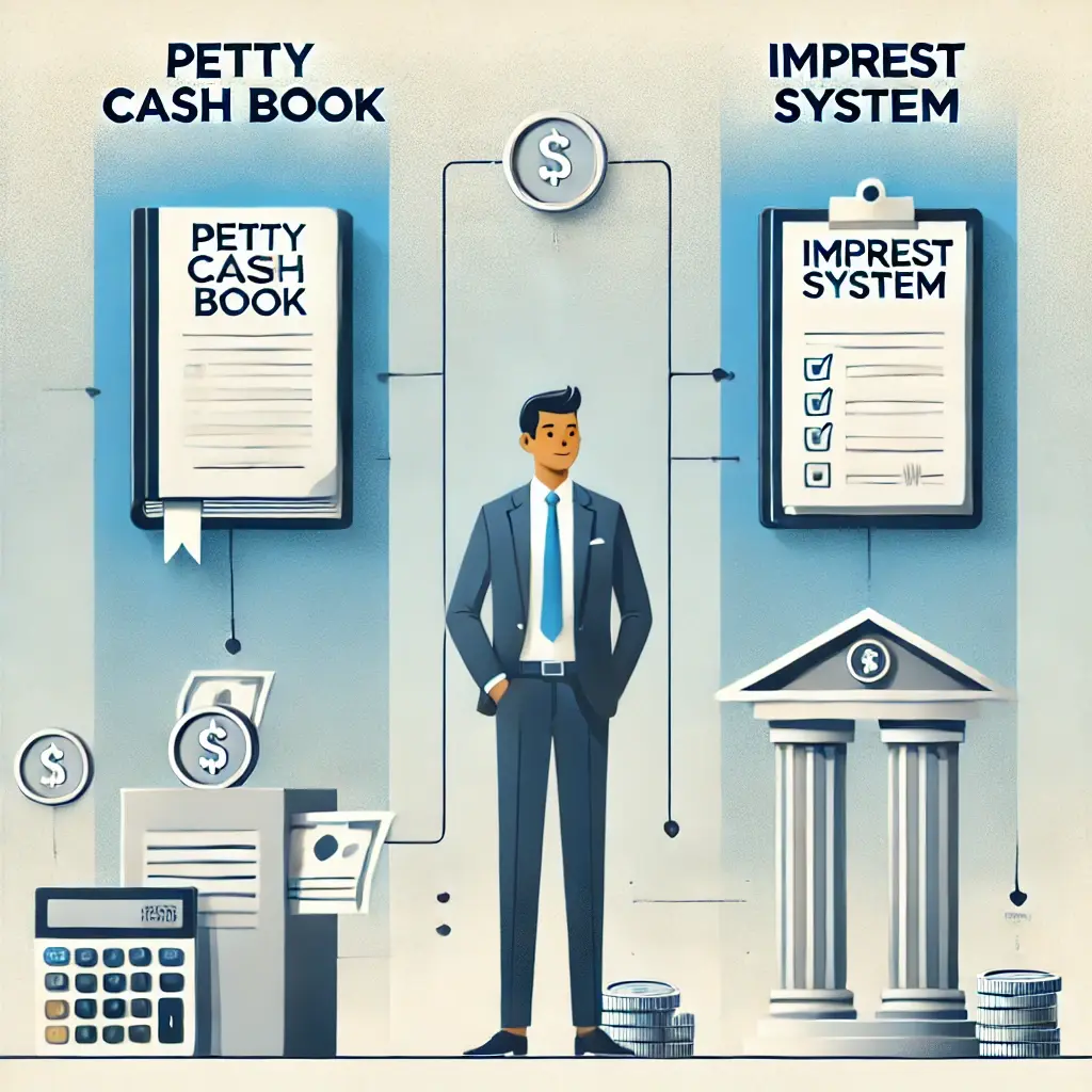 difference between petty cash book and imprest system